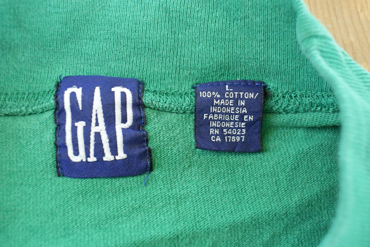 Vintage 1990s Gap Striped Long Sleeve T Shirt Men's 2XL / 90's Preppy Shirt / Streetwear / Basic Layering Essential