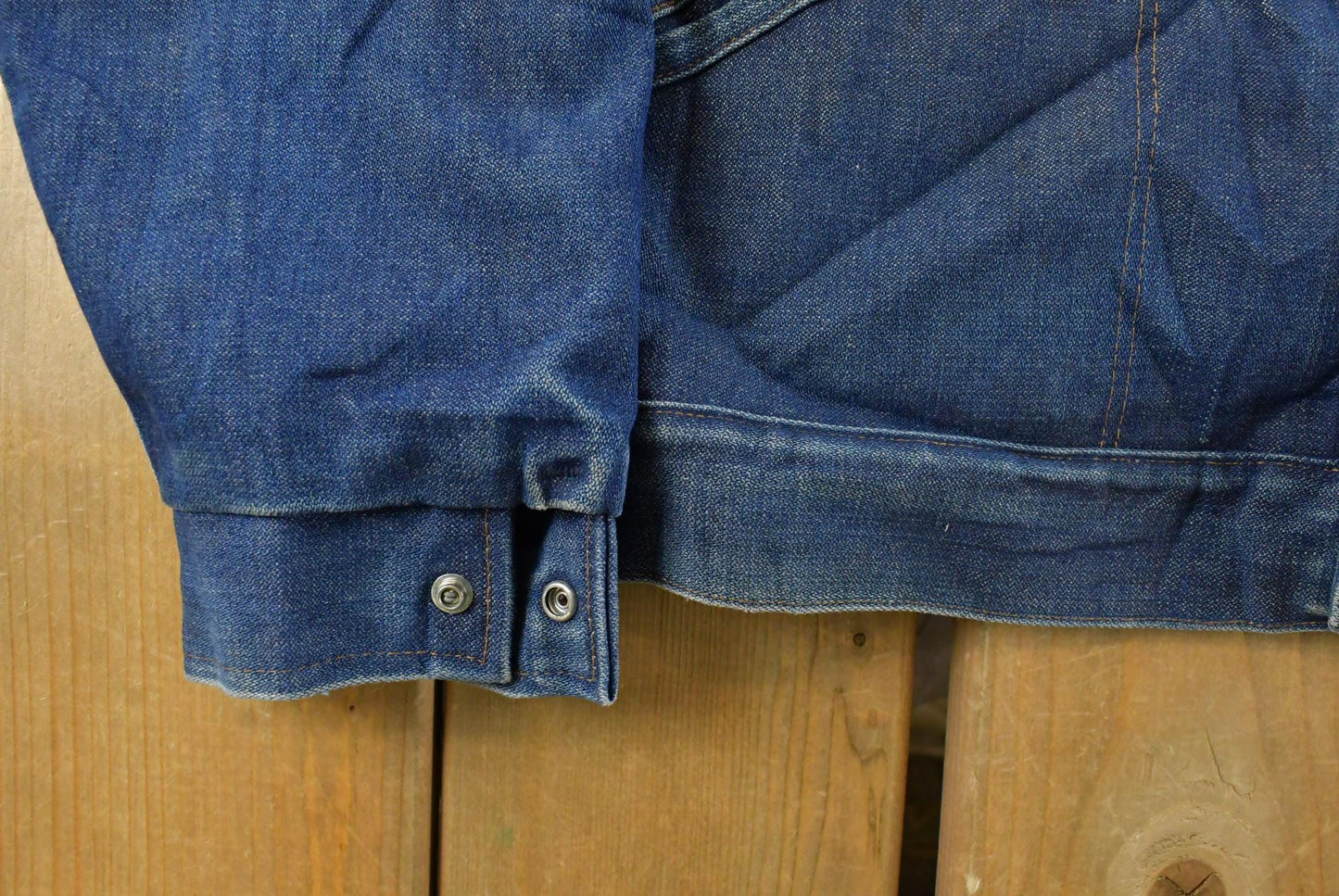 Vintage 1970s Wrangler Western Wear Blanket Lined Denim Jean Jacket Men's M