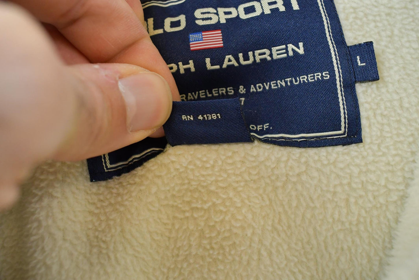 Vintage 1990s Polo Sport Ralph Lauren Quarter Zip Fleece Sweatshirt Men's L