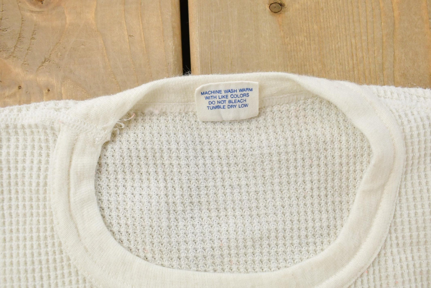 Vintage 1970s J.E. Morgan Long Johns Thermal Waffle Knit Long Sleeve Shirt Men's L