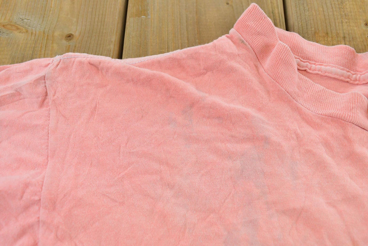 Vintage 1980s Blank Pink T-Shirt Men's M
