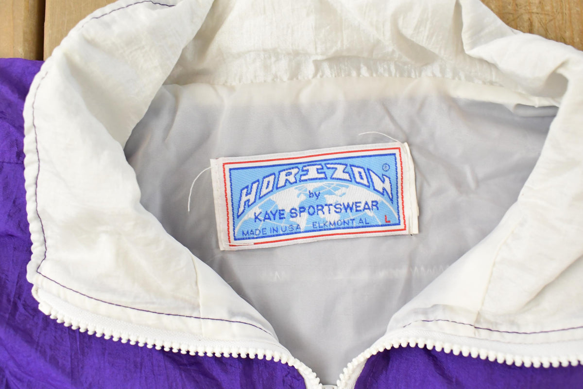 Vintage 1990s Minnesota Vikings NFL Football Windbreaker Jacket Men's Large