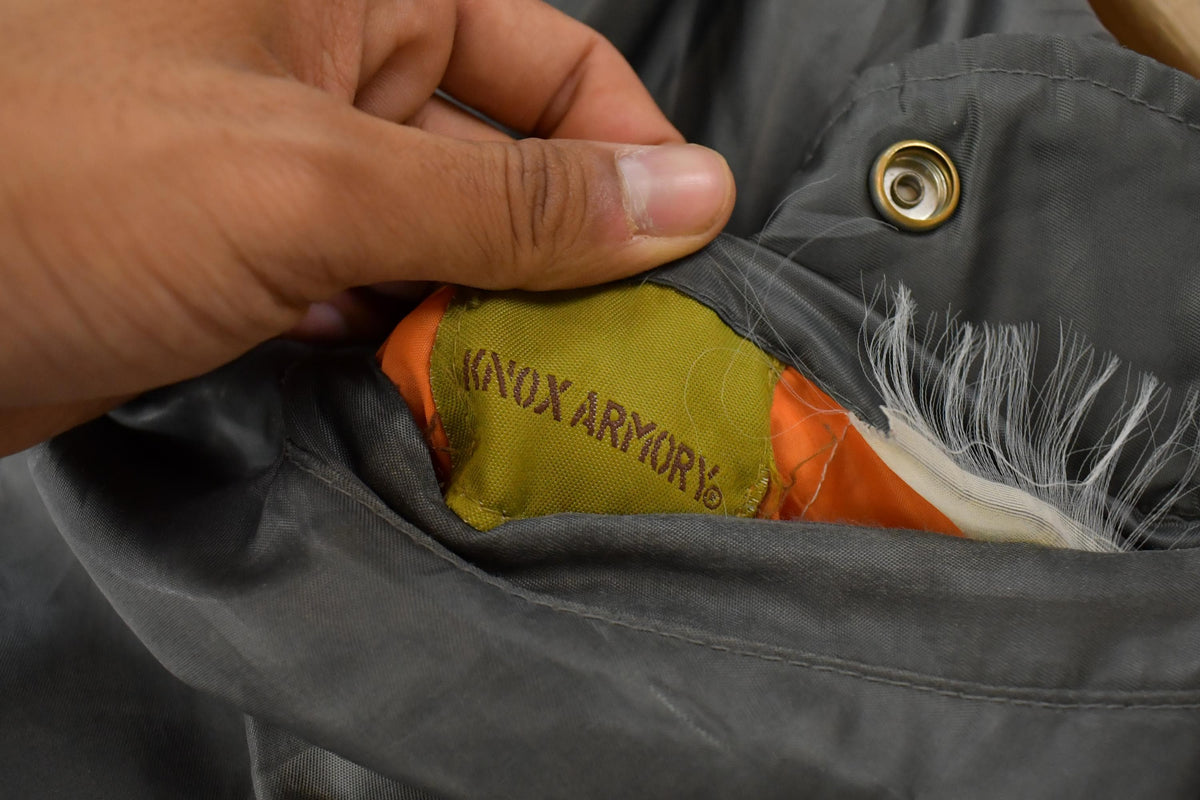 Vintage Y2K Knox Armory Reversible Bomber Jacket Men's XL