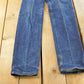 Vintage 1980s Faded Levi's Orange Tab 505 Regular Straight Fit Denim Blue Jeans Men's 28 x 32
