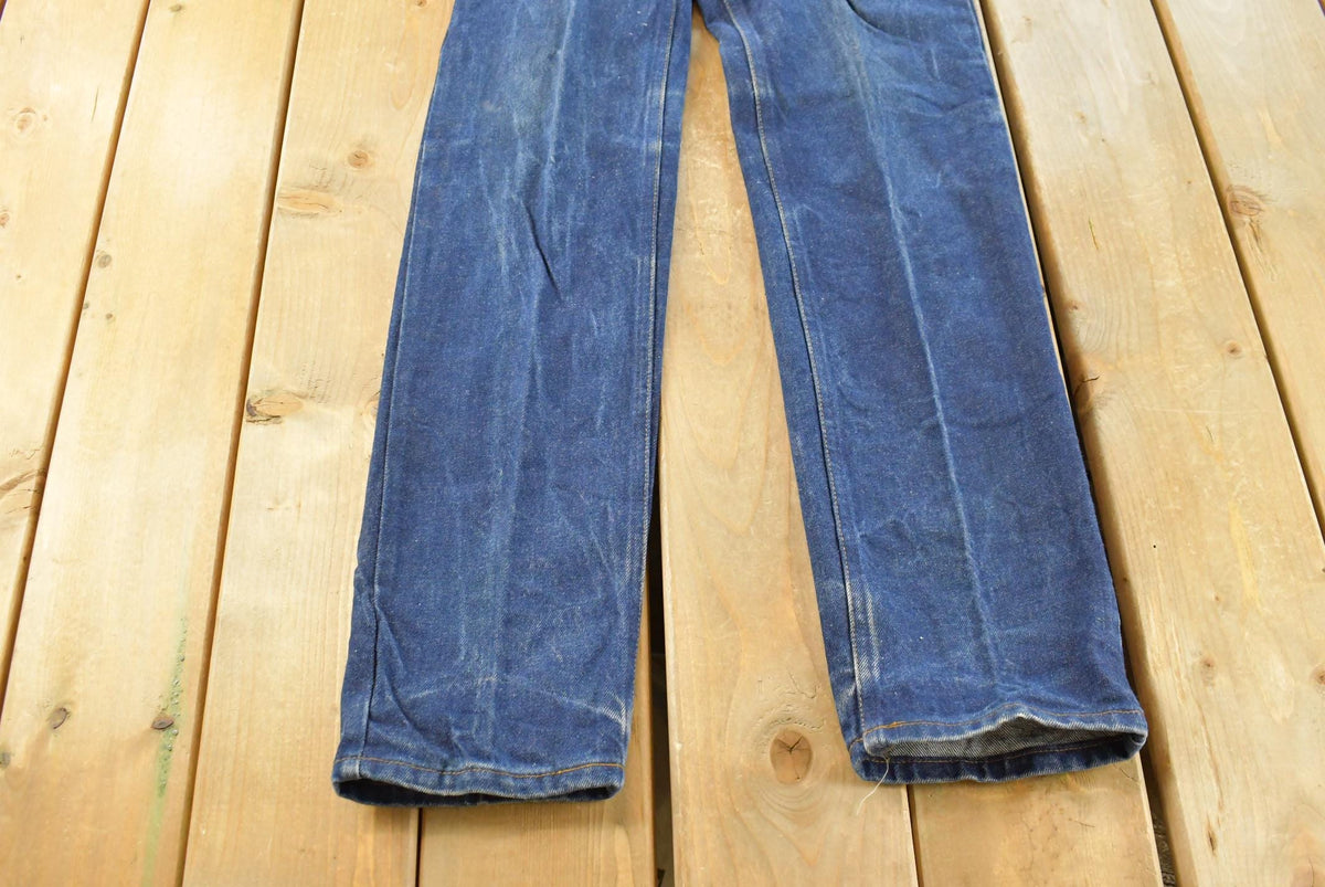 Vintage 1980s Faded Levi's Orange Tab 505 Regular Straight Fit Denim Blue Jeans Men's 28 x 32
