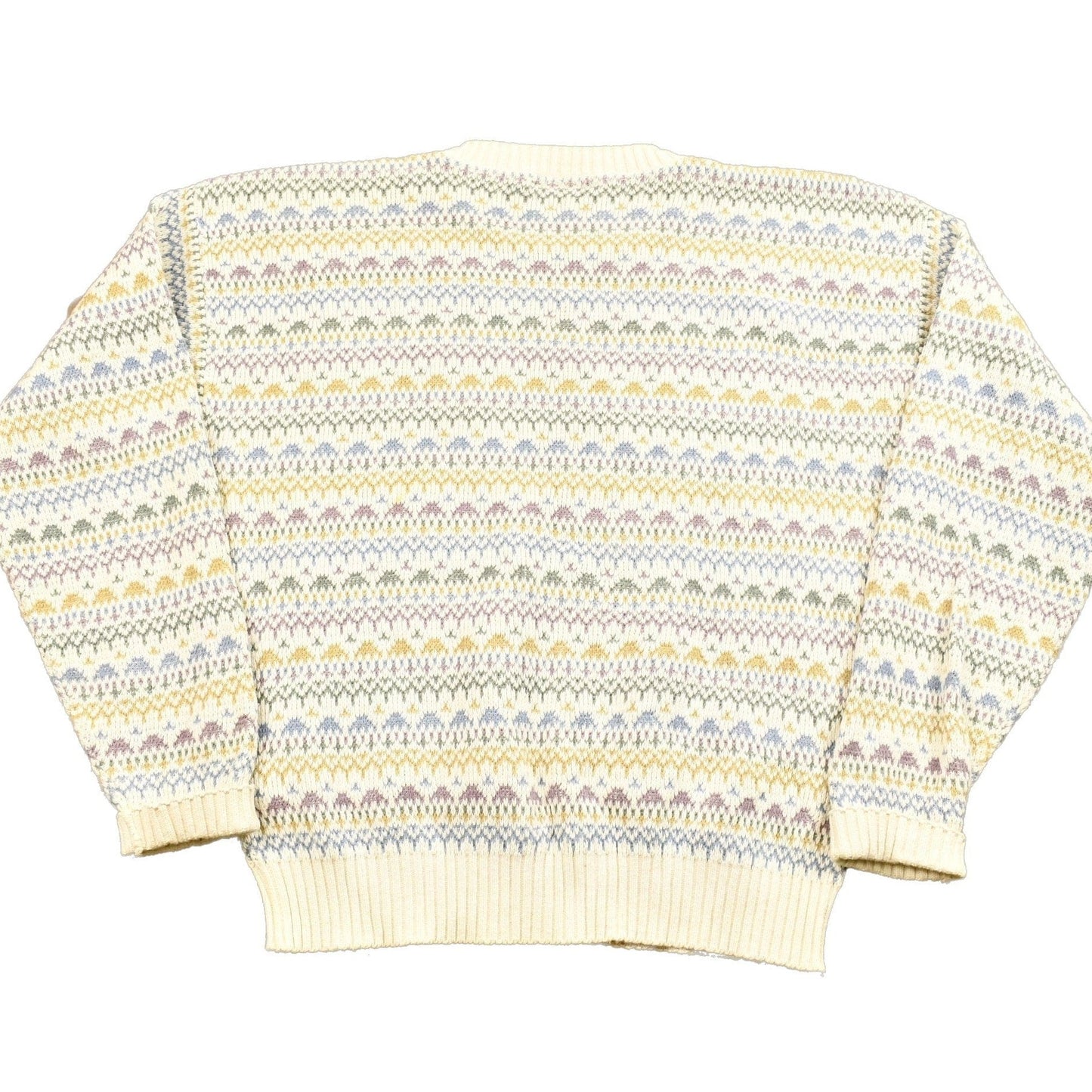 Vintage 1990s Steeple Chase Knitted Striped Crewneck Sweater Men's Medium