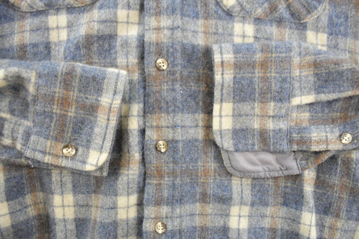 Vintage 1980s Wild River Plaid Flannel Button Up Shirt Men's S
