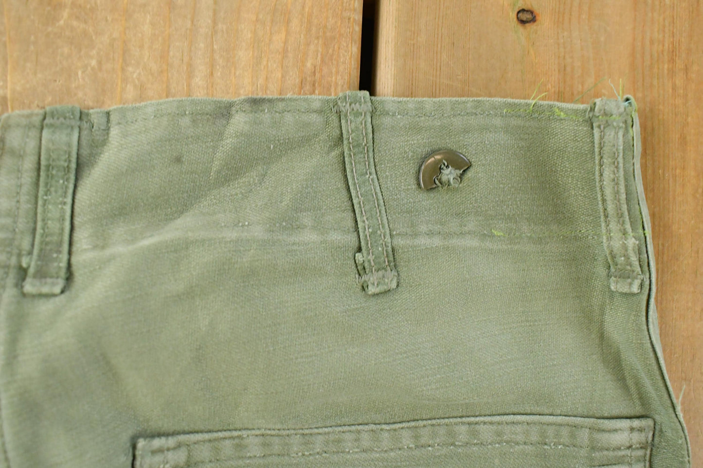 Vintage 1970s Military OG-107 Starched Sateen Fatigue Pants Men's 32 x 32