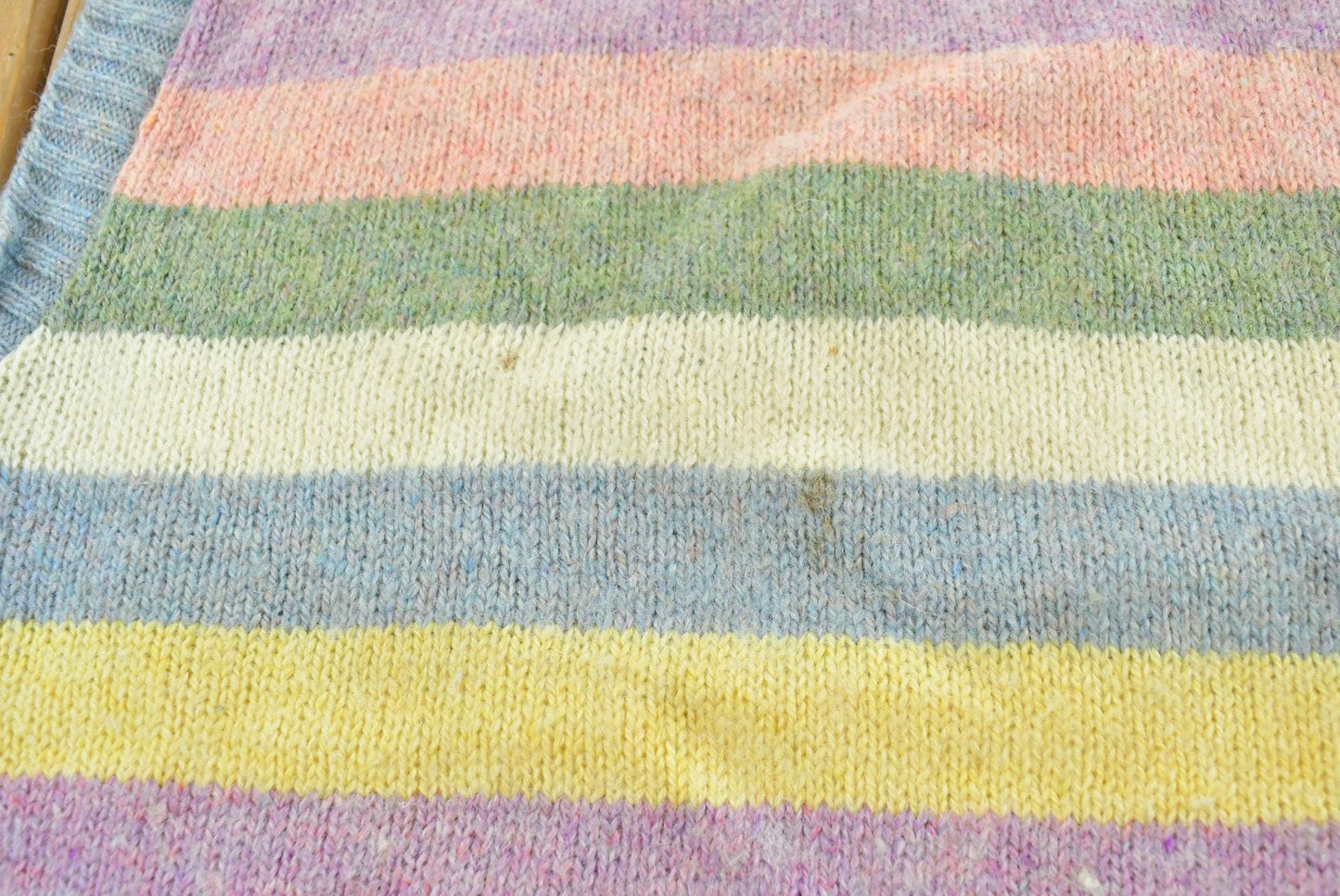 True Vintage 1970s Sweaterville Striped Wool Blend Knit Sweater Vest Women's M