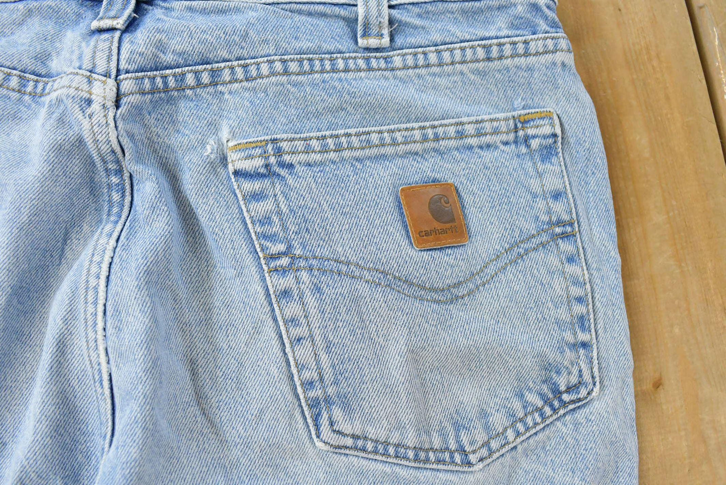 Vintage 2000s Carhartt Relaxed Fit Distressed Workwear Denim Jeans Men's 34 x 31.5