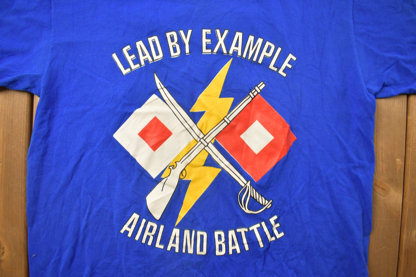 Vintage 1990s Lead By Example Graphic T Shirt Men's Large