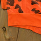 Vintage 1990s Ace Sportswear High Visibility Camo Orange Hoodie Men's 2XL