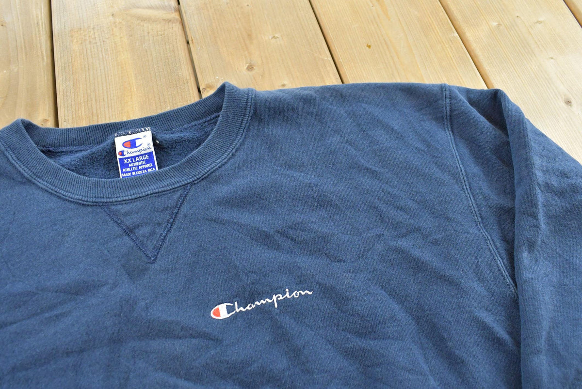 Vintage 1990s Champion Spellout Crewneck Sweatshirt Men's XL