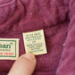 Vintage 1990s L.L. Bean Maroon Chamois Cloth Button Up Shirt Men's XL
