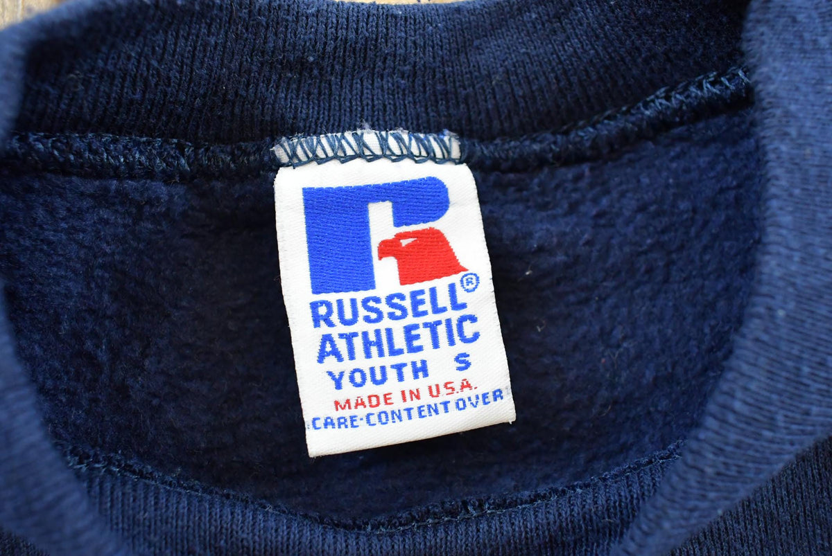 Vintage 1990s Russell Athletic Risen Christ Embroidered Sweatshirt Youth S