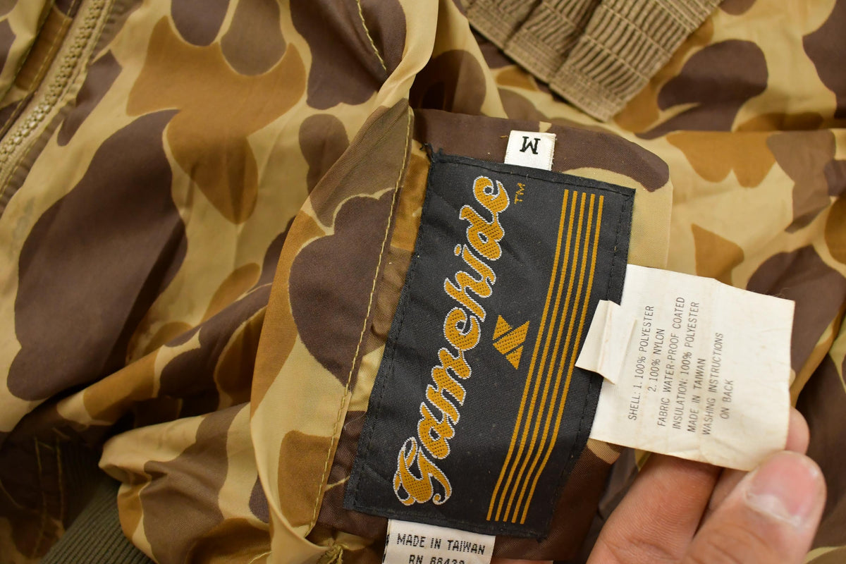 Vintage 1990s Gamehide Reversible Fleece Camo Liner Jacket Men's Medium