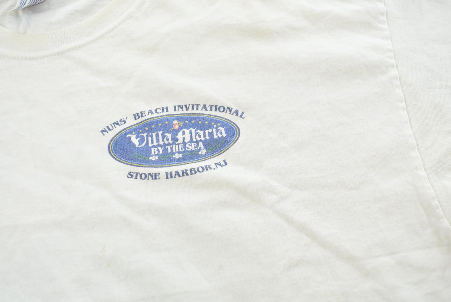Vintage 1990s Nuns Beach Stone Harbor Surfing Souvenir Travel T-Shirt Mens XL