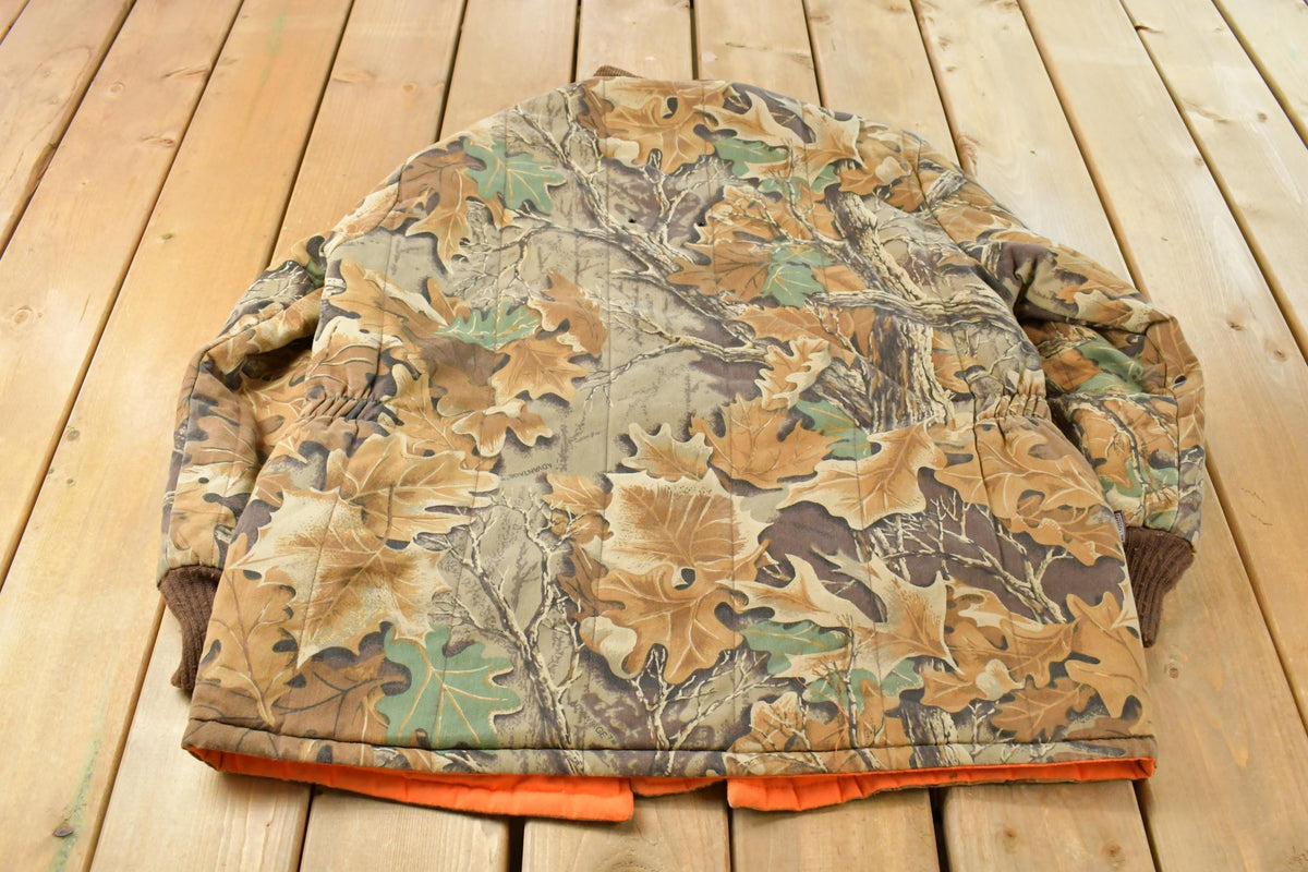 Vintage 1990s Tree Camo Reversible Hunting Jacket Men's M