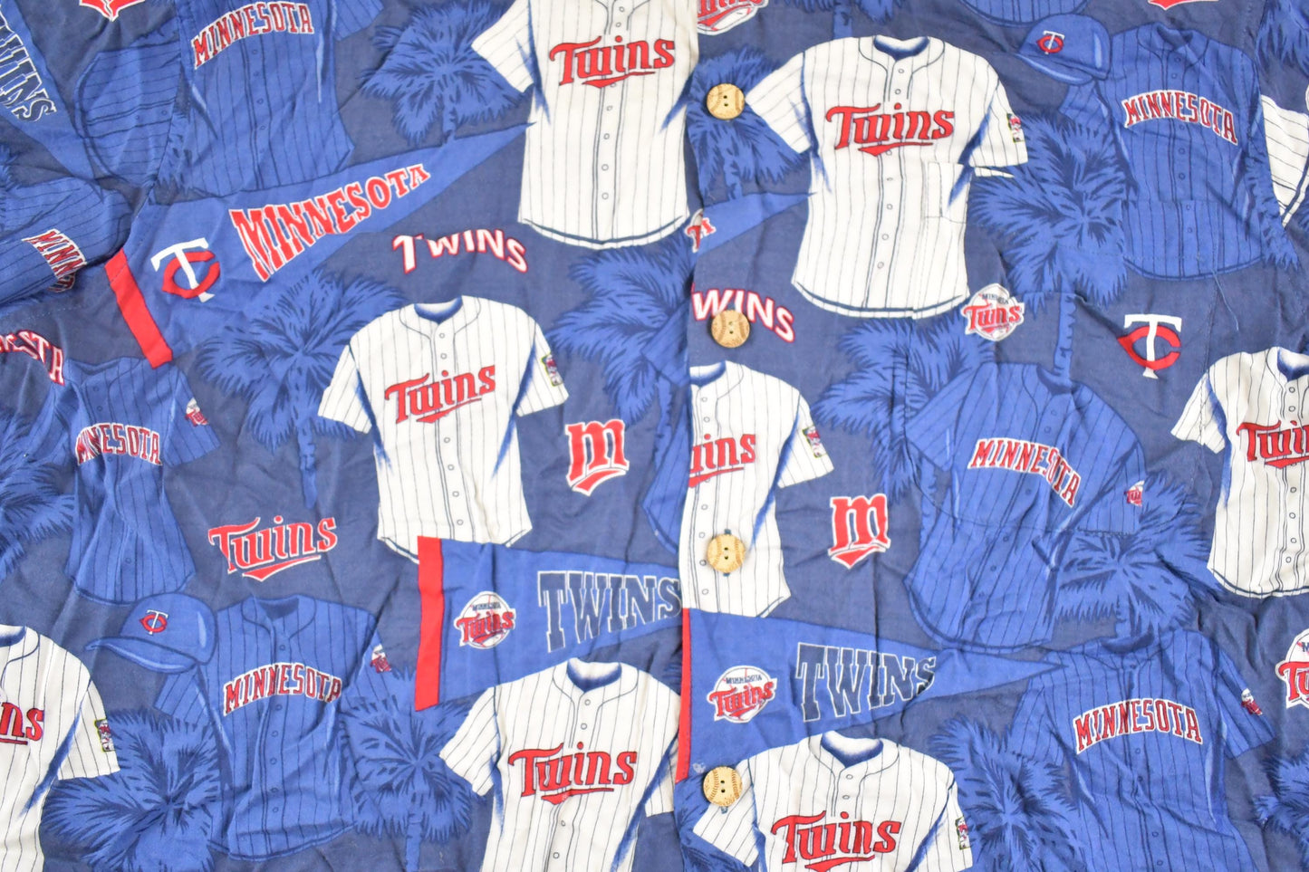 Vintage 1990s Minnesota Twins MLB Button Up Shirt Men's XL
