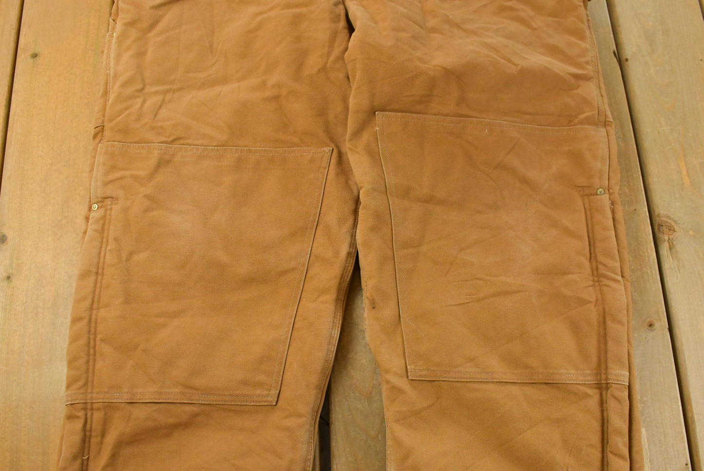 Vintage 1990s Carhartt Double Knee Insulated Canvas Bib Overalls Men's 48 x 29