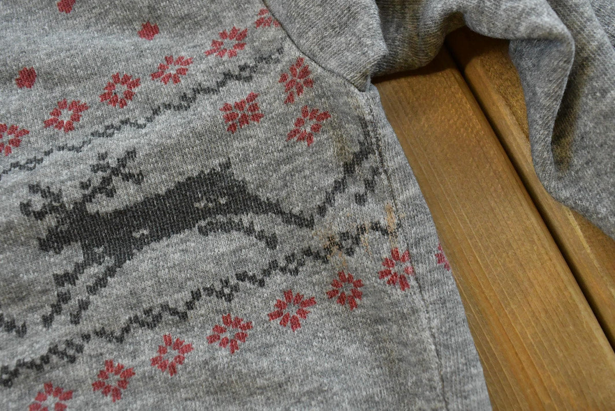 Vintage 1980s Reindeer Crewneck Sweatshirt Men's S