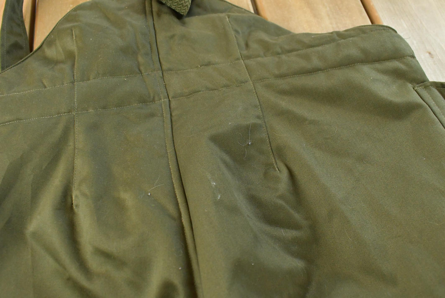 Vintage 1990s Military Olive Green Insulated Bib Cargo Overalls Men's 40 x 28.5