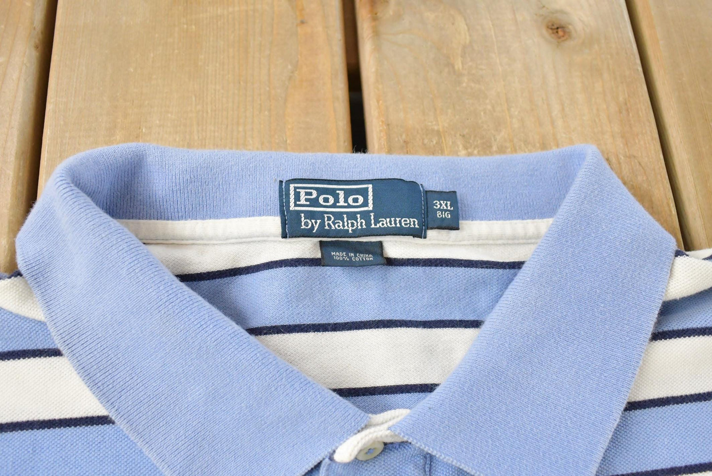 Vintage 1990s Polo Ralph Lauren Striped Polo Shirt Men's 3XL