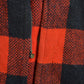 Vintage 1950s Buffalo Plaid Wool Button Up Shirt Back Vent Men's Large