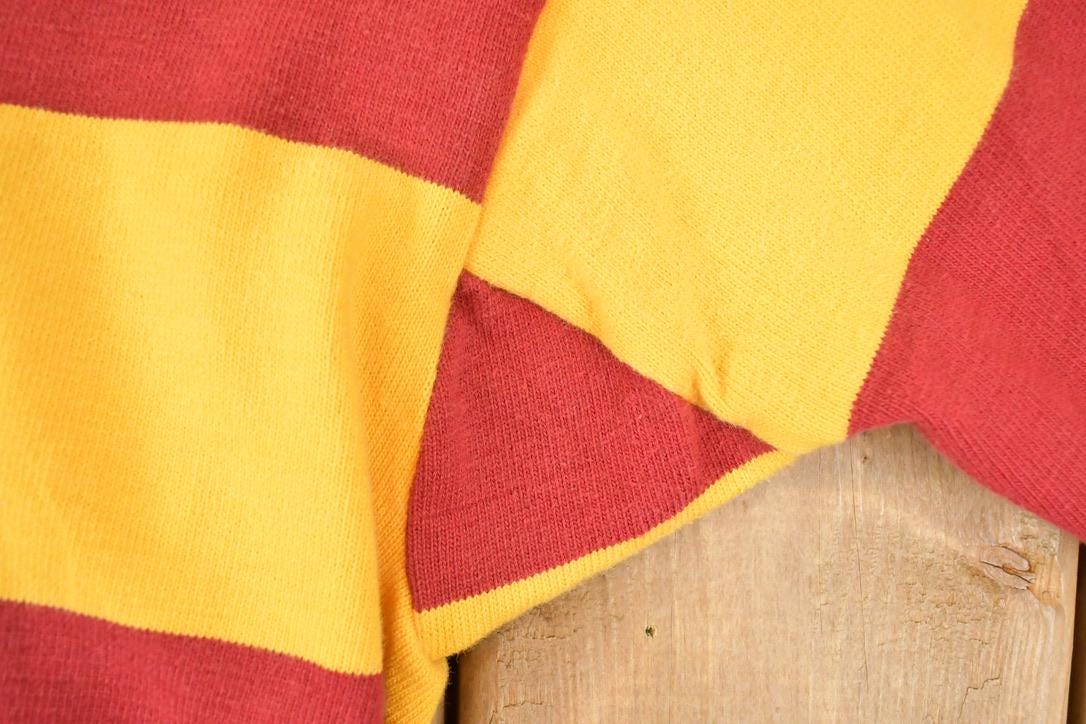 Vintage 1980s Dehen Portland Quarter Button Rugby Shirt Men's S