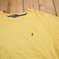 Vintage 1990s Polo Ralph Lauren Yellow Crewneck Sweatshirt Men's XL