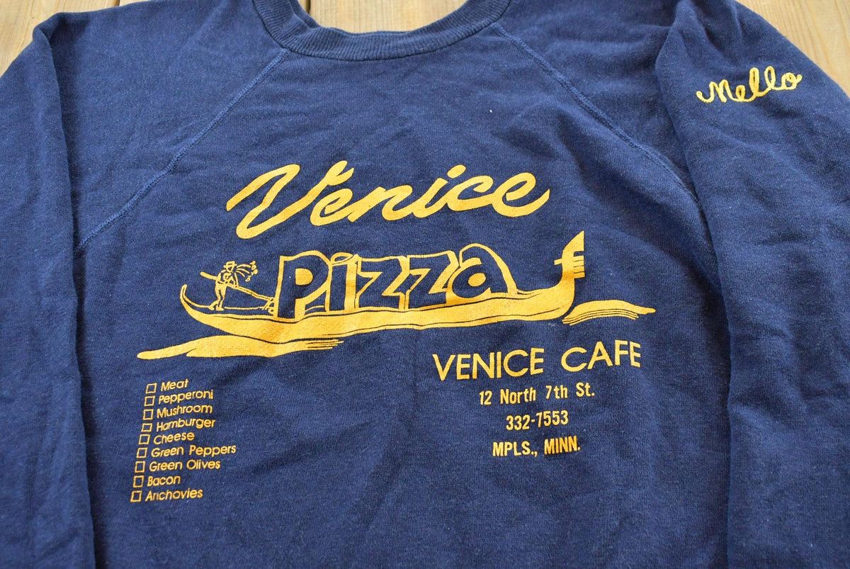 Vintage 1980s Venice Pizza Promotional Souvenir Crewneck Sweatshirt Men's S