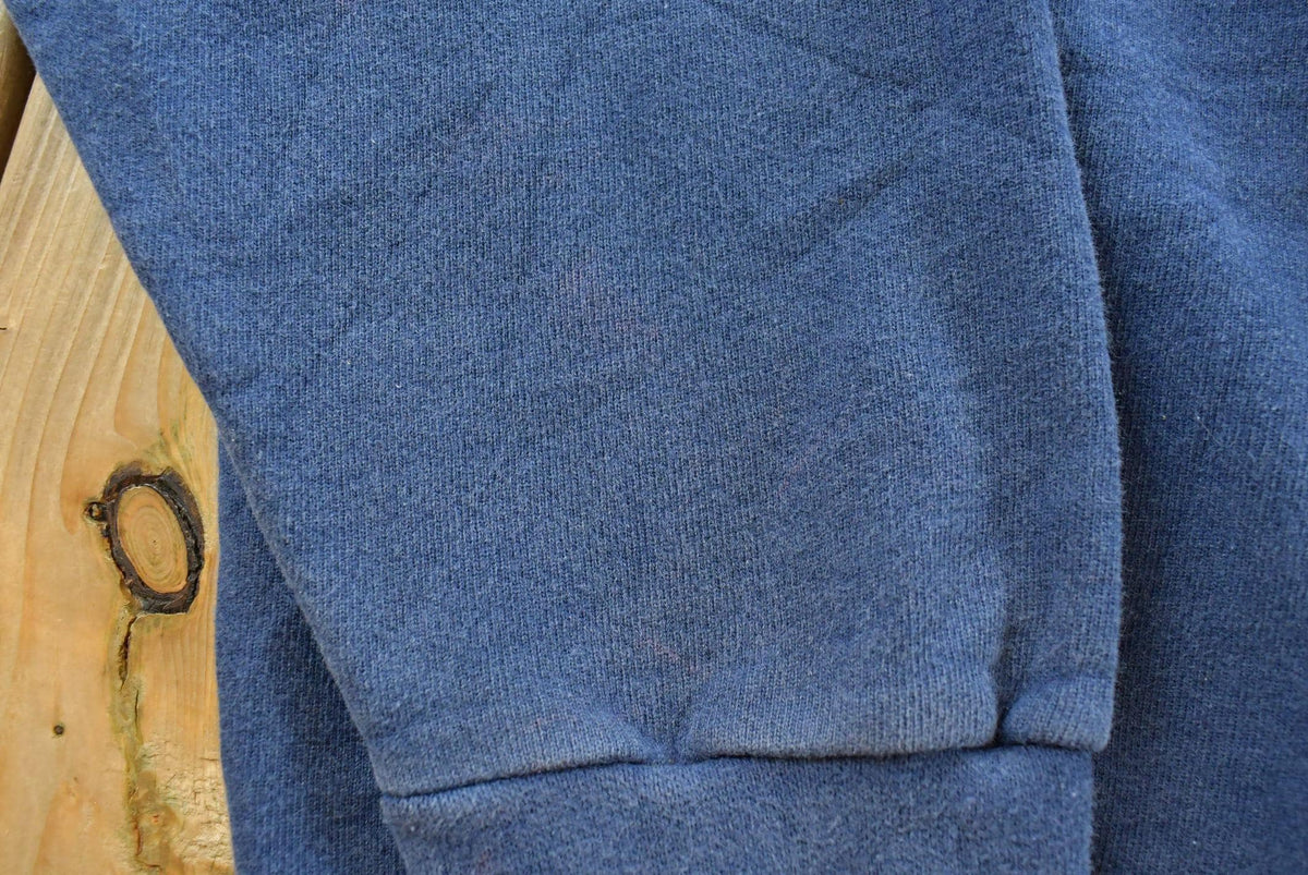 Vintage 1990s Tultex Blank Blue Turtleneck Sweatshirt Men's XL