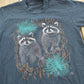 Vintage 1990 LSJ Raccoon Nature T-Shirt Men's XS
