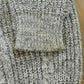 Vintage 1980s Gray 3D Cable Knit Crewneck Sweater Men's M