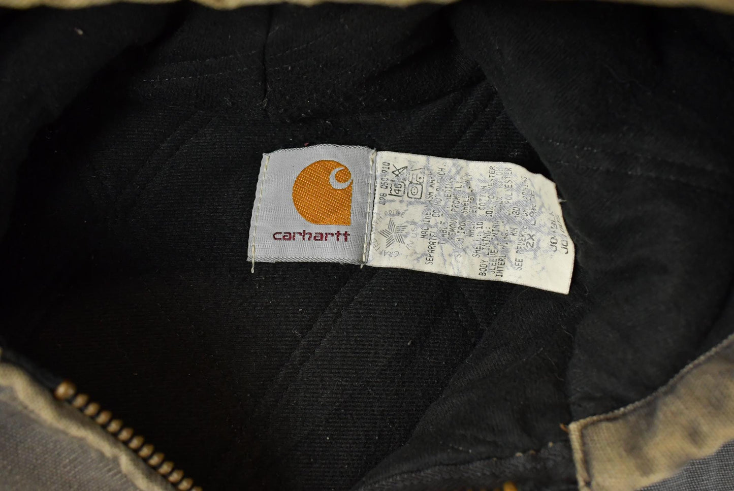 Vintage 1980s Carhartt Hooded Work Jacket Men's 2XL