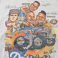 Vintage 1994 New England Patriots NFL Caricatures Crewneck Sweatshirt Men's XL