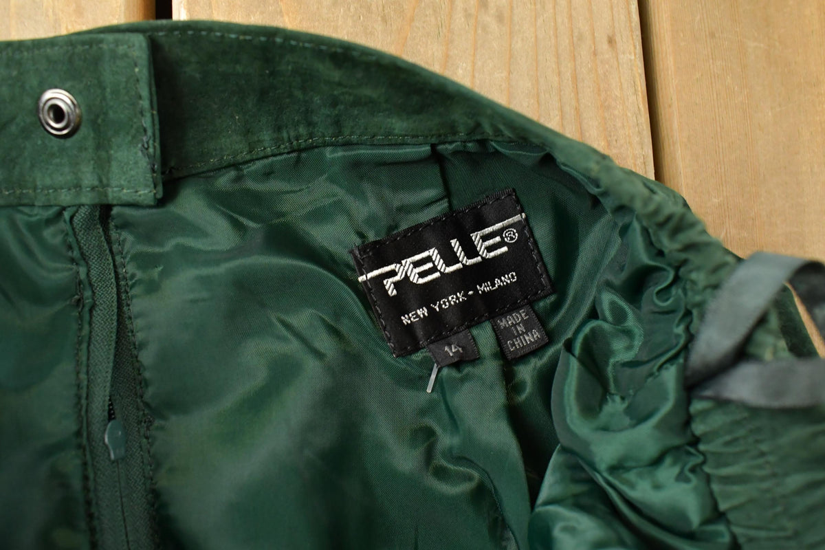 Vintage 1990s Deadstock Pelle Leather Suede Skirt Women's 14