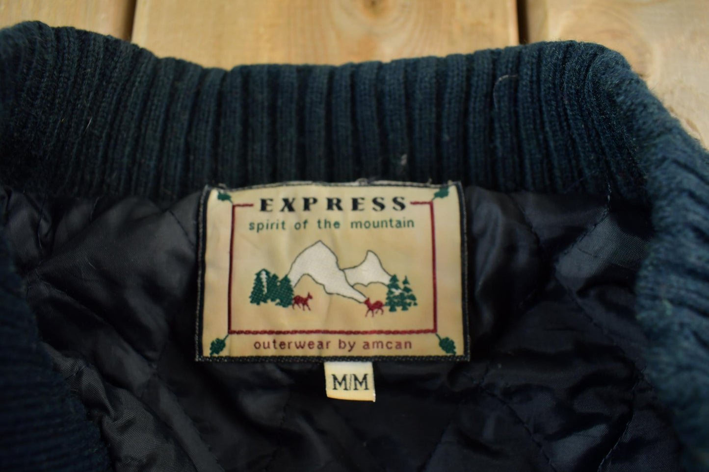 Vintage 1980s Express Knitted Abstract Cardigan Sweater Jacket Men's Medium