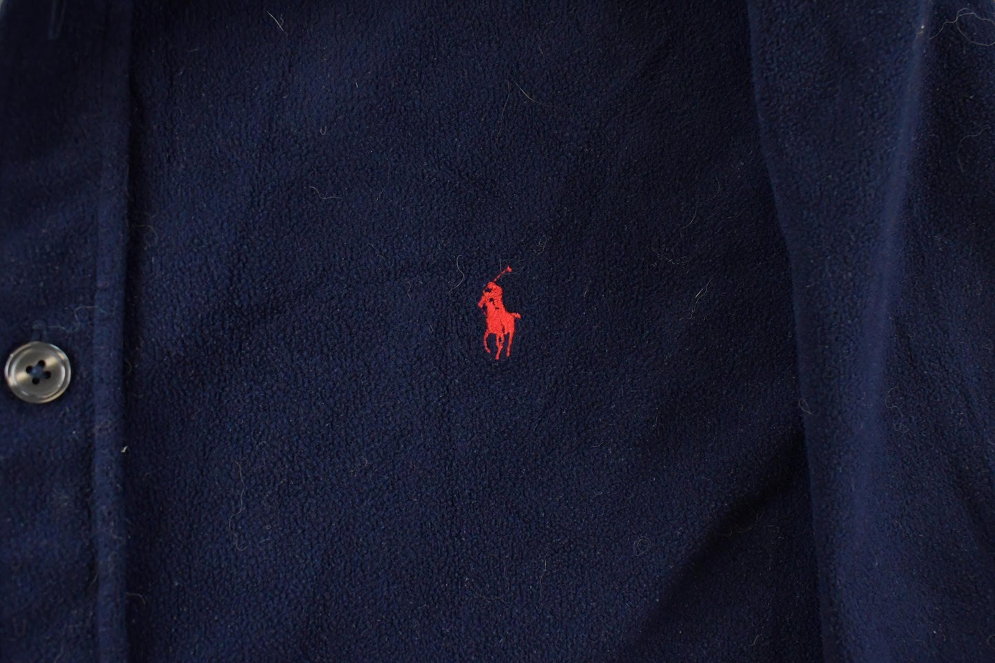 Vintage 1990s Polo Ralph Lauren Fleece Button Up Shirt Men's XL