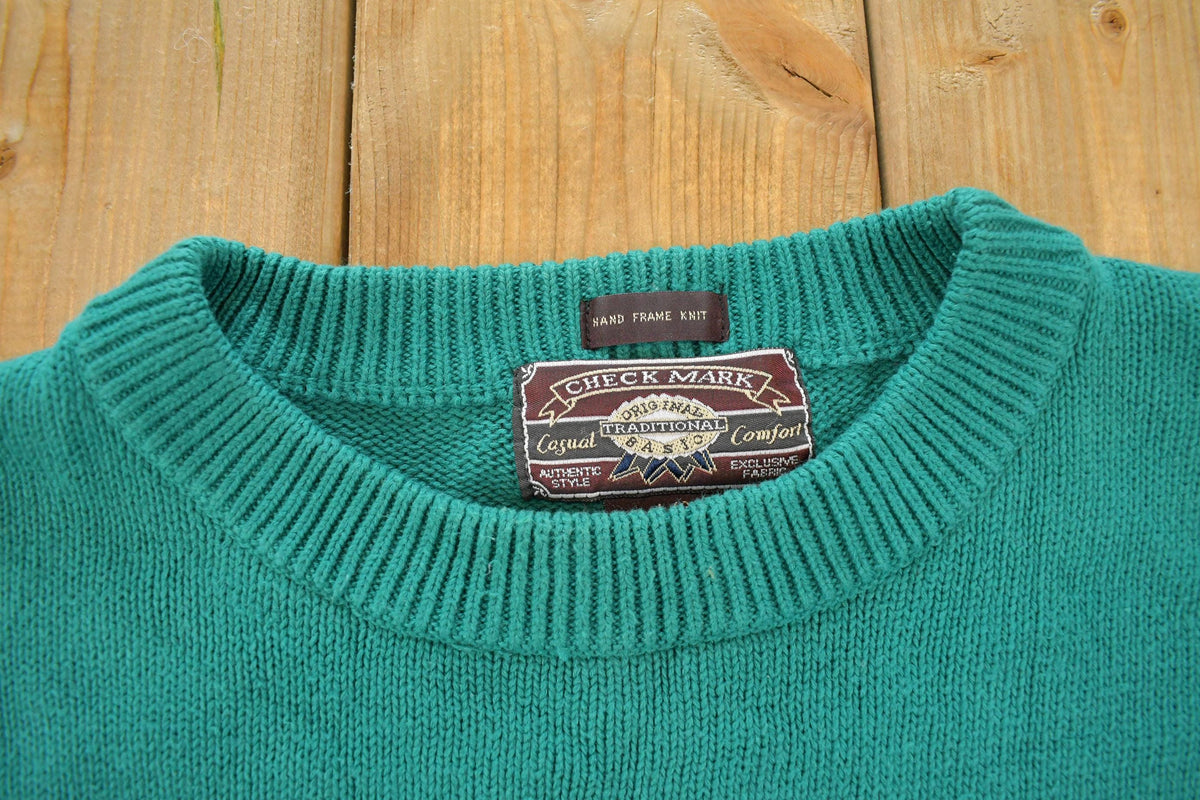 Vintage 1990s Check Mark Championship Grip Golf Embroidered Knit Sweater Men's XL