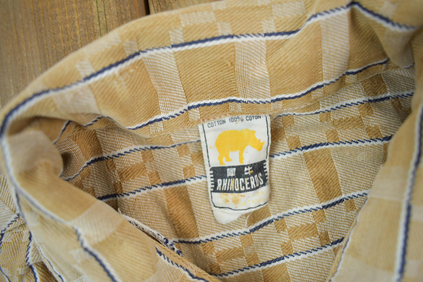 Vintage 1970s Rhinoceros Plaid Button Down Light Jacket Men's S