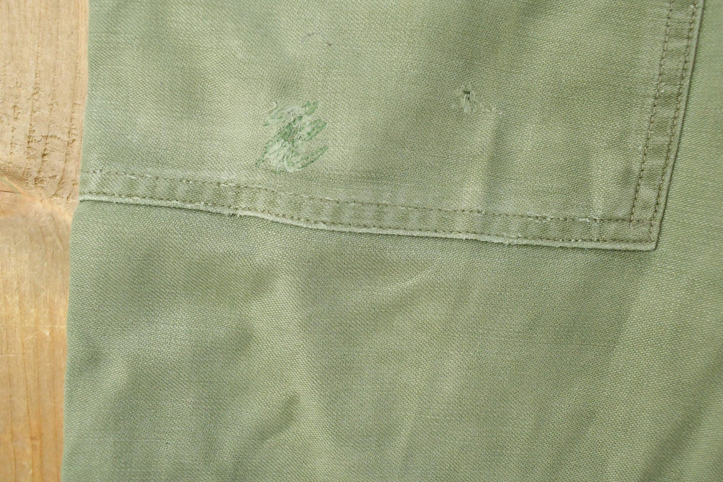 Vintage 1970s Military OG-107 Starched Sateen Fatigue Pants Men's 32 x 32