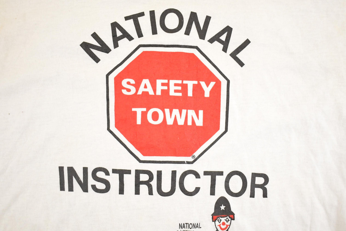 Vintage 1980's Safety Town Instructor Souvenir Ringer T-Shirt Mens L