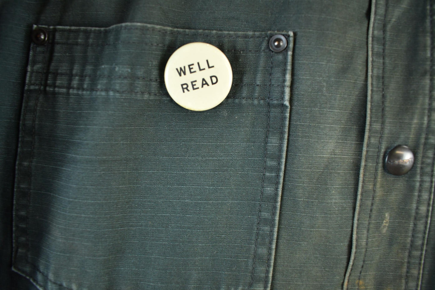 Vintage 1990s Distressed Sun Faded Carhartt Lined Shirt Jacket Men's Large