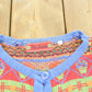 Vintage 1990s Via Sonate Abstract Pattern Knit Cardigan Sweater Women's L