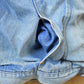 Vintage 1990s Distressed Faded Wrangler Synthetic Fur Lined Jean Jacket
