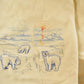Vintage 1990s Northern Sun Fur Hood Polar Bear Art Wool Jacket Women's M
