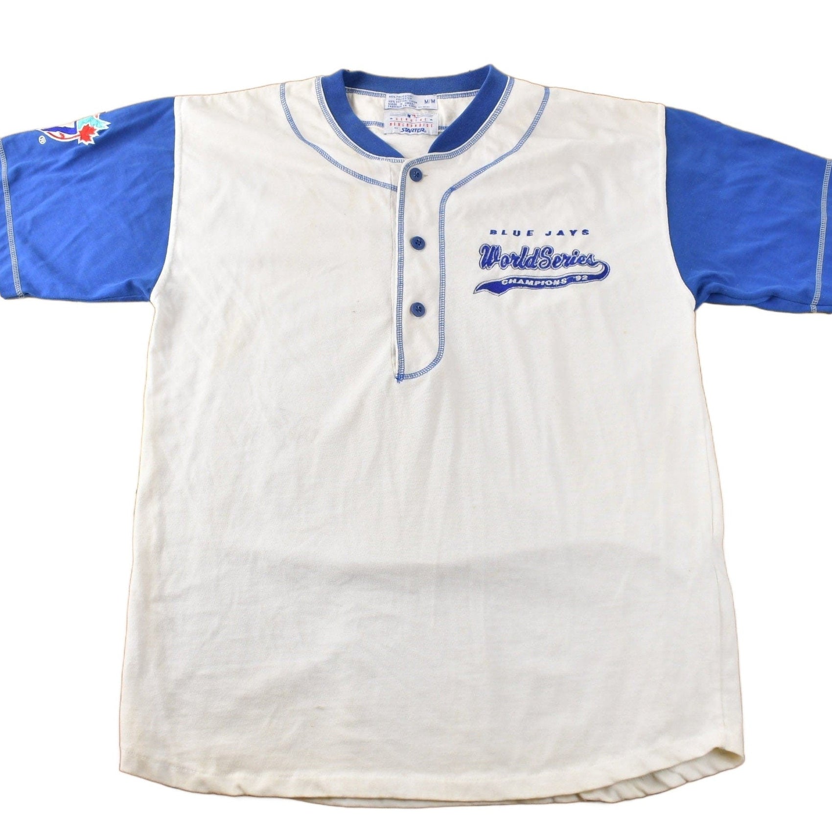 Vintage 1992 Toronto Blue Jays MLB World Series Champions Starter Jersey Size M