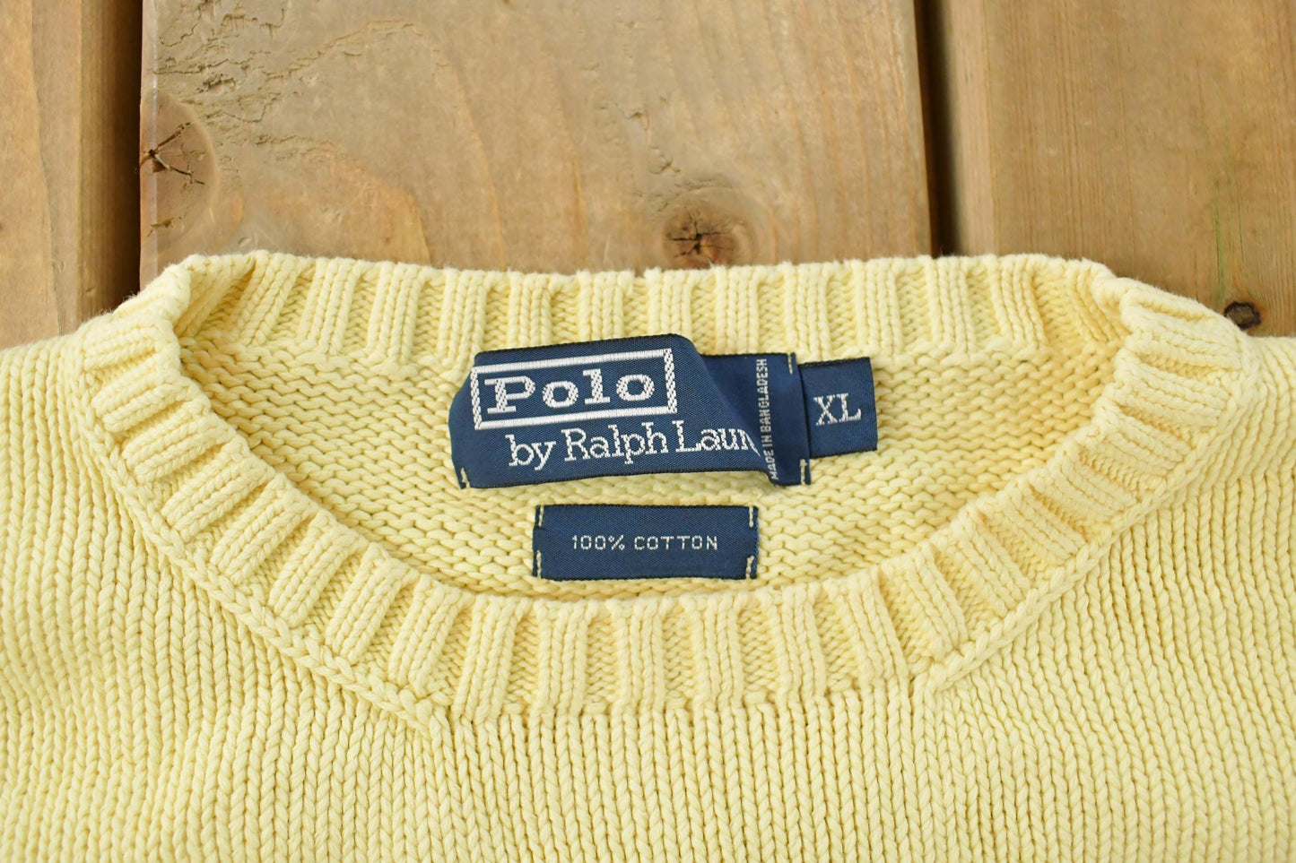Vintage 1990s Polo By Ralph Lauren Knit Crewneck Sweater Men's XL