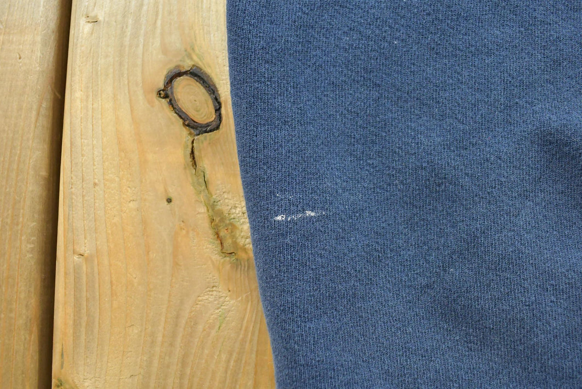 Vintage 1990s Nike Embroidered Mini Swoosh Blue Crewneck Sweatshirt Men's XL